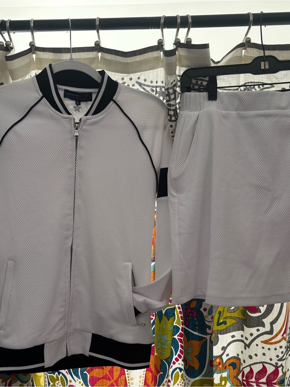 Lohla Sport NEW with tags 2 Pc (jacket/skort) golf set. White w/navy trim.